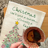 Christmas Is a Feeling Tea Towel – Joy in Every Corner