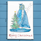 Sailboat Christmas Tree Tea Towel – Wind & Wonder