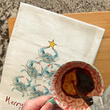 Crab Christmas Tree Tea Towel – Shell Yeah, It’s the Holidays