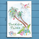 Deck the Palms Tea Towel – Sunshine & Sleigh Bells