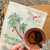 Deck the Palms Tea Towel – Sunshine & Sleigh Bells