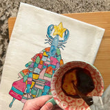 Lobster Buoy Tree Tea Towel – Coastal Holiday Catch