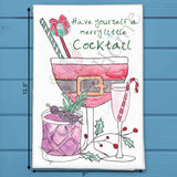 Have Yourself a Cocktail Christmas Tea Towel