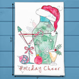 Holiday Cheer & Cocktails Tea Towel – Christmas Toast