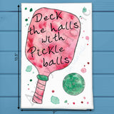 Deck the Pickleball Tea Towel – Holiday Court Sass