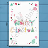 Merry Christmas Tea Towel – Warm Wishes for All