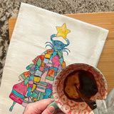 Lobster & Buoy Tree Tea Towel – Coastal Christmas Catch