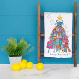 Lobster & Buoy Tree Tea Towel – Coastal Christmas Catch