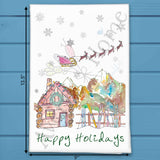 Happy Holidays in the Mountains Tea Towel – Cabin Style