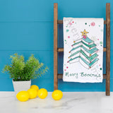 Book Christmas Tree Tea Towel – Cozy & Literary