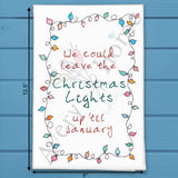 We Could Leave the Lights Up Tea Towel – Taylor Vibes