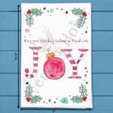 Holiday Joy Tea Towel – Seaside Wishes & Shells