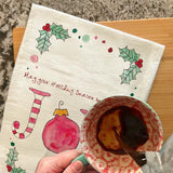 Holiday Joy Tea Towel – Seaside Wishes & Shells