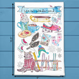Winter Sports Tea Towel – Snow Day Shenanigans
