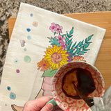Red Cowgirl Boots Tea Towel – Kick Up Some Bloom