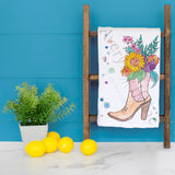 Red Cowgirl Boots Tea Towel – Kick Up Some Bloom