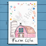 Barn Life Tea Towel – Fields, Chores & Charm