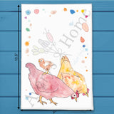 Country Chickens Tea Towel – Cluckin’ Cute Decor