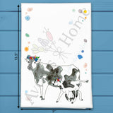 Cow & Baby Tea Towel – Gentle Farm Love