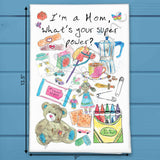I’m a Mom Tea Towel – Running on Love & Laundry