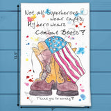 Heroes Wear Combat Boots Tea Towel – Service & Strength