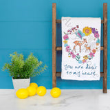 You Are Dear To My Heart Tea Towel – Love You, Mom