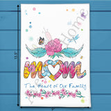 Mom Is the Heart of the Family Tea Towel – Kitchen Keepsake