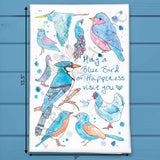 Blue Birds of Happiness Tea Towel – Peace, Joy & Sky