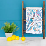 Blue Birds of Happiness Tea Towel – Peace, Joy & Sky