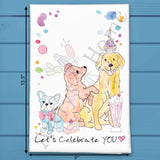 Celebrate Your Birthday Tea Towel – Cake, Candles & You