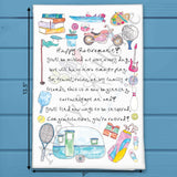 Happy Retirement Tea Towel – Time for Hammocks & Humor