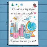 World’s Best Teacher Tea Towel – Heartfelt Thanks for All You Do