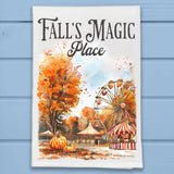 Fall's Magic Place Fair Carnival Kitchen Dish Towel