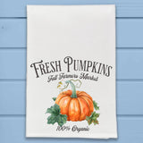 Farm Fresh Fall Market Pumpkins Kitchen Dish Towel