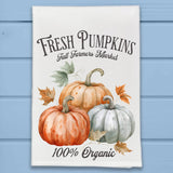 Farm Fresh Fall Organic Pumpkins Kitchen Dish Towel