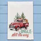 Jingle All the Way Red Pickup Truck Christmas