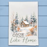 Snow Place Like Home White Winter Cabin