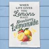 When Life Gives You Strawberry Lemonade Kitchen Dish Towel