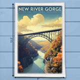 New River Gorge National Park West Virginia Kitchen Towel