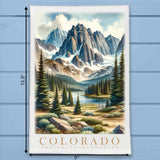 Colorado Landmark & Landscape Watercolor Kitchen Dish Towel