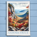 Connecticut Landmark & Landscape Watercolor Kitchen Dish Towel