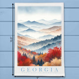 Georgia Landmark & Landscape Watercolor Kitchen Dish Towel