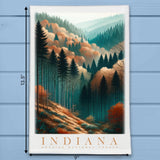 Indiana Landmark & Landscape Watercolor Kitchen Dish Towel