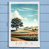 Iowa Landmark & Landscape Watercolor Kitchen Dish Towel