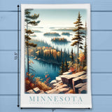 Minnesota Landmark & Landscape Watercolor Kitchen Dish Towel