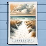 Mississippi Landmark & Landscape Watercolor Kitchen Dish Towel