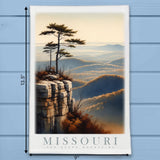 Missouri Landmark & Landscape Watercolor Kitchen Dish Towel