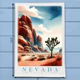 Nevada Landmark & Landscape Watercolor Kitchen Dish Towel