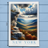 New York Landmark & Landscape Watercolor Kitchen Dish Towel