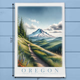 Oregon Landmark & Landscape Watercolor Kitchen Dish Towel